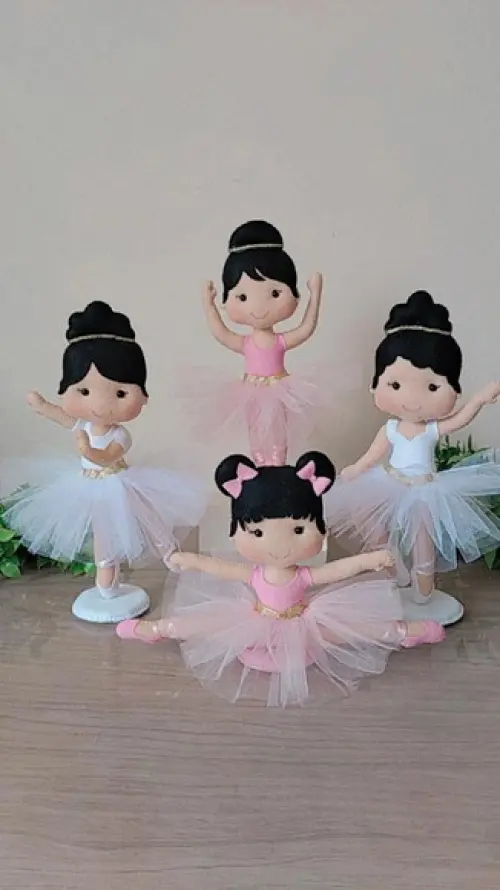 Bailarinas em feltro