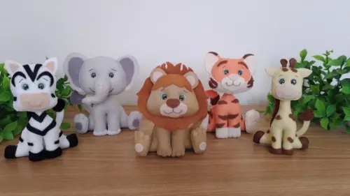 Lembrancinhas Bichinhos do Safari em Feltro