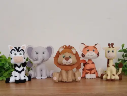 Lembrancinhas Bichinhos do Safari em Feltro