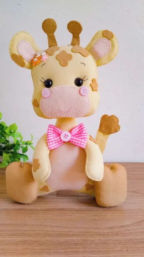 Safari em Feltro - Girafa 25cm