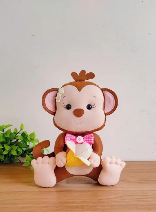 Safari em Feltro - Macaco 25cm