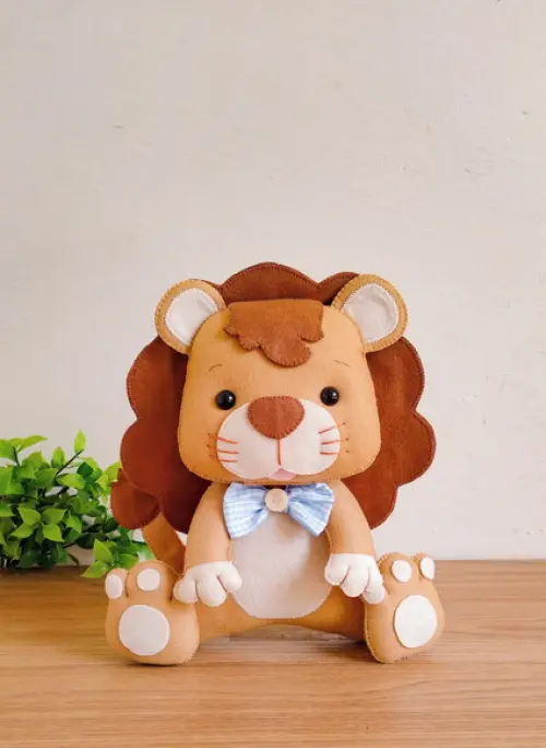 Safari em Feltro - Leão 25cm