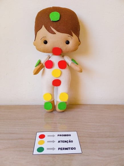 Boneco Semáforo do Toque - 2 em 1 -- 30cm