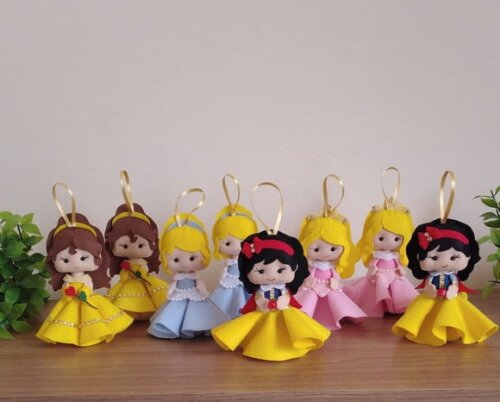 Kit Pingentes de Natal - Princesas