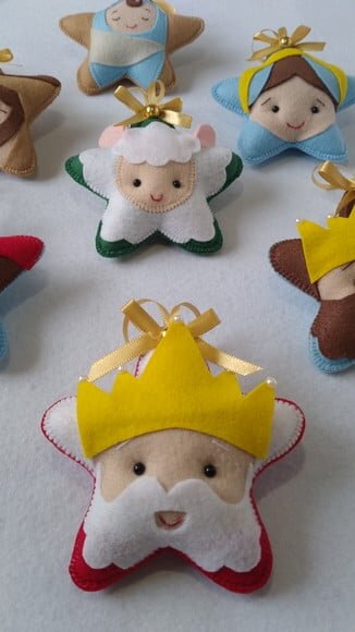 Kit Pingentes Estrelinhas de Natal
