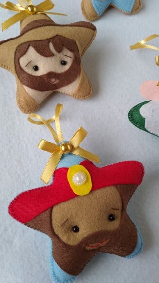 Kit Pingentes Estrelinhas de Natal