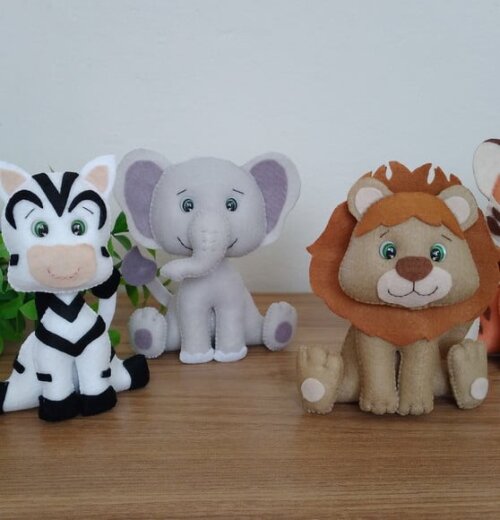 Lembrancinhas Bichinhos do Safari em Feltro