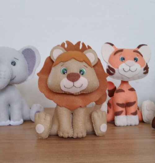 Lembrancinhas Bichinhos do Safari em Feltro