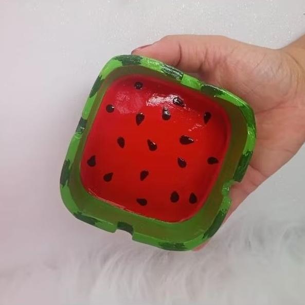 Cinzeiro Artesanal Tema Melancia 🍉 | Decorativo Criativo em Ce