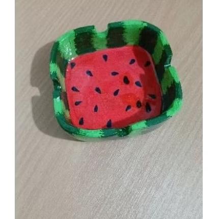 Cinzeiro Artesanal Tema Melancia 🍉 | Decorativo Criativo em Ce