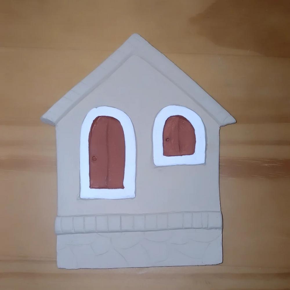 Kit 3 Casinhas Decorativas em Cerâmica Fria Artesanal – Decora