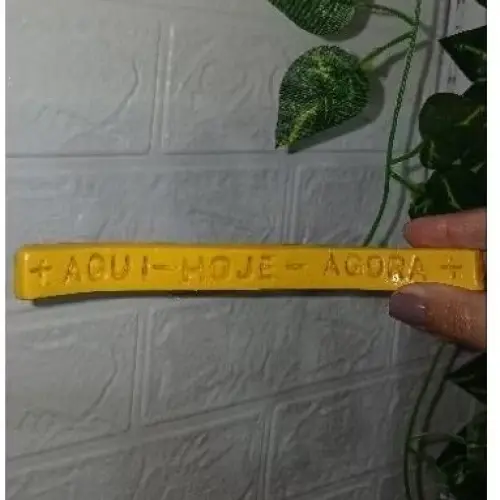 Fita do senhor do bomfim (aqui-hoje-agora) em cerâmica fria - feita a mão