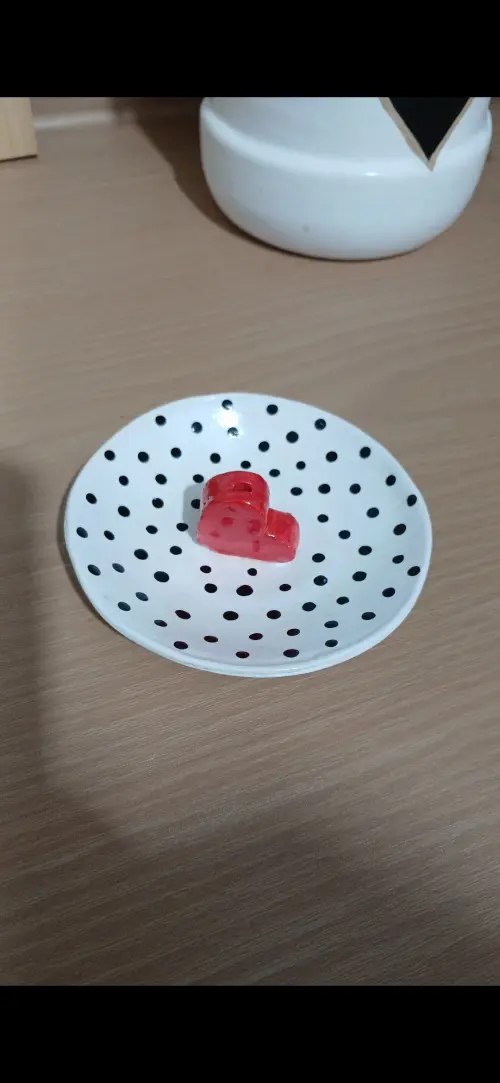 Incensário Artesanal Coração ❤️ Cerâmica Fria | Porta Inc