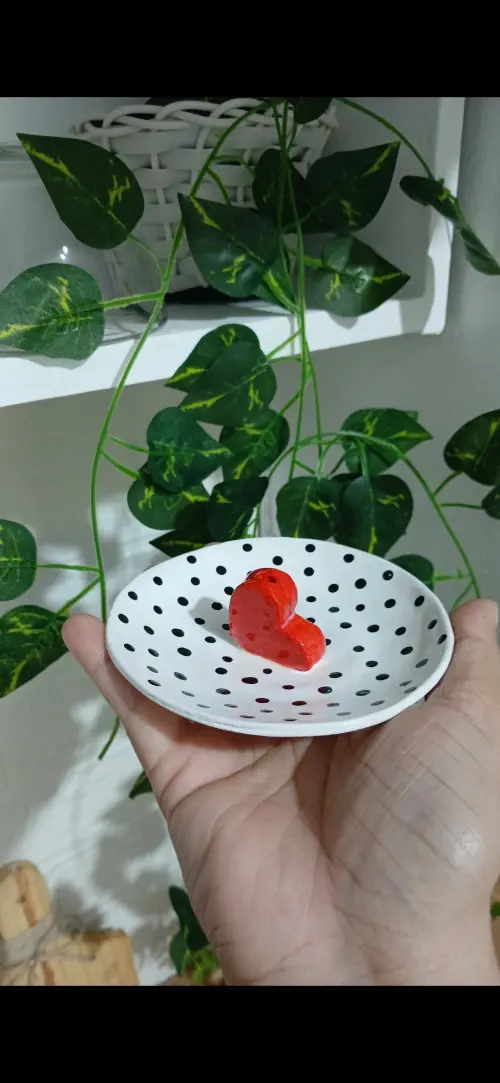 Incensário Artesanal Coração ❤️ Cerâmica Fria | Porta Inc