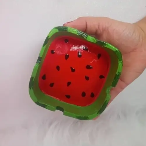 Cinzeiro Artesanal Tema Melancia 🍉 | Decorativo Criativo em Ce