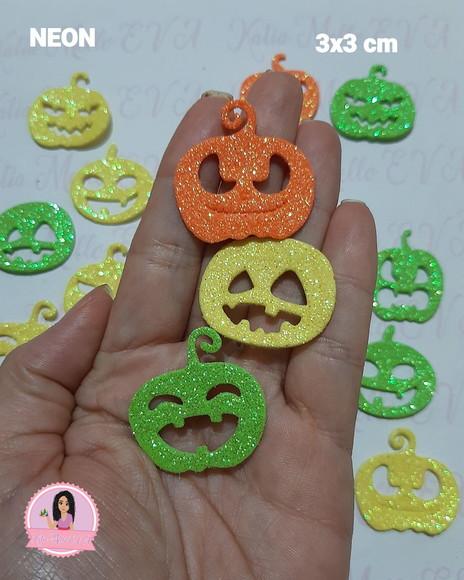 3 cm Halloween em Eva com Gliter Neon