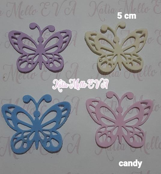 5 cm Borboletas Candy Coloreva