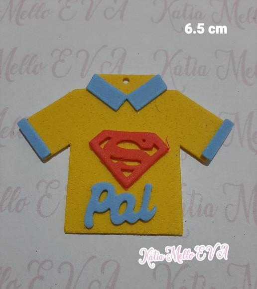 6.5 cm Camiseta em Eva Dia dos Pais