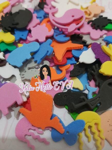 Apliques animais kit até 3 cm com 100 peças