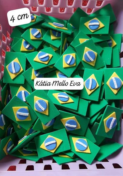 Bandeira do Brasil em 4 cm