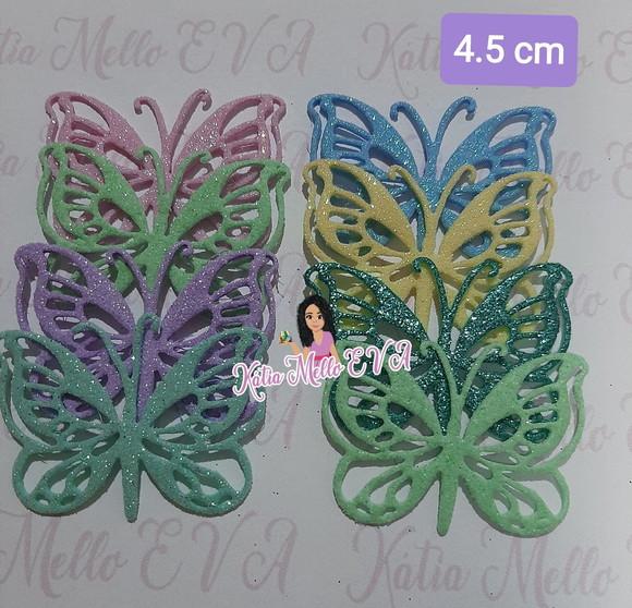 Borboletas em eva 4 cm candy color