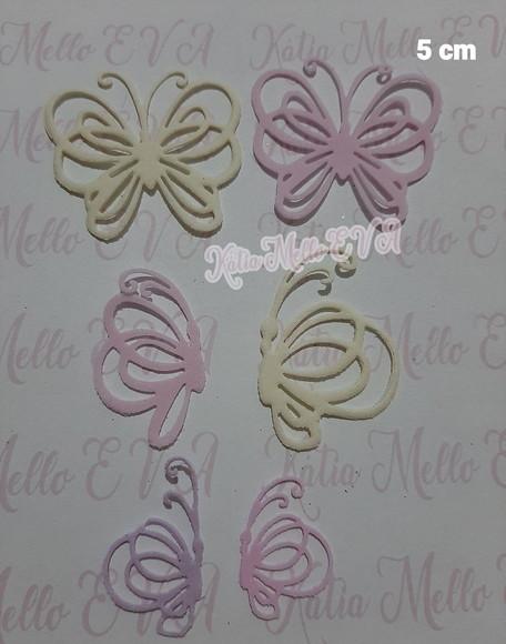 Borboletas em Eva 5 cm Cores Candy