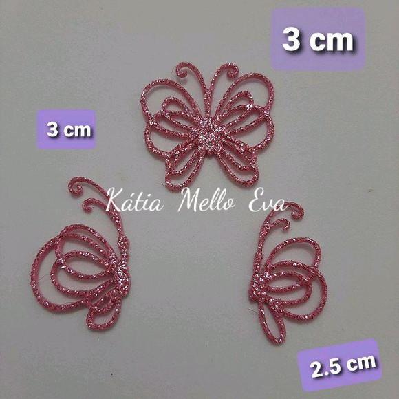 Borboletas em eva kit 3 cm