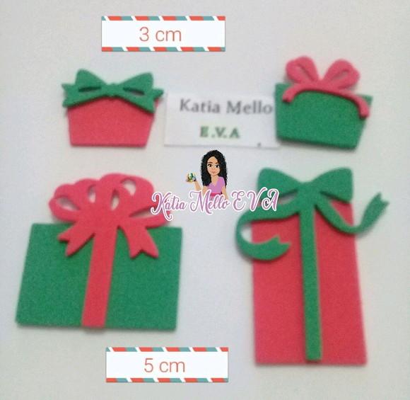 Caixa Presente de Natal em Eva 5 cm Caixa de Presente