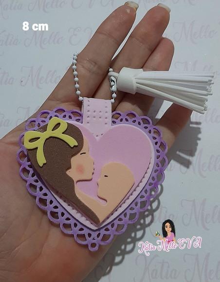 Chaveiro em Eva Dia das Mães 8 cm