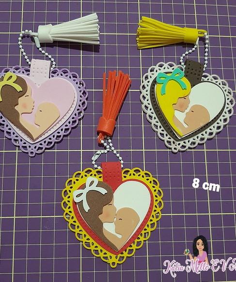 Chaveiro em Eva Dia das Mães 8 cm