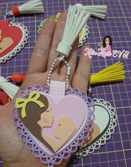 Chaveiro em Eva Dia das Mães 8 cm