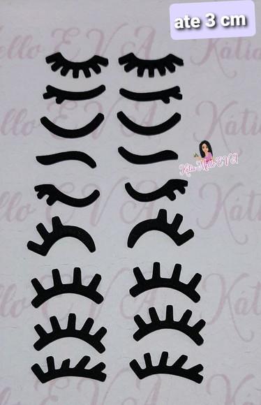 Cilios em eva 3 cm kit