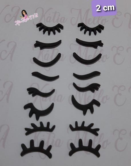 Cilios em eva 2 cm kit