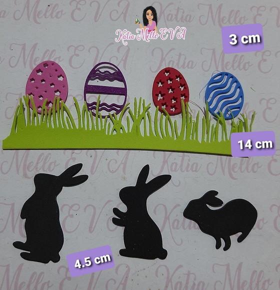 Coelhinhos eva 4.5 cm kit