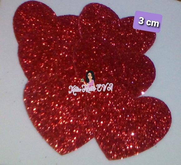 coração em eva 3 cm