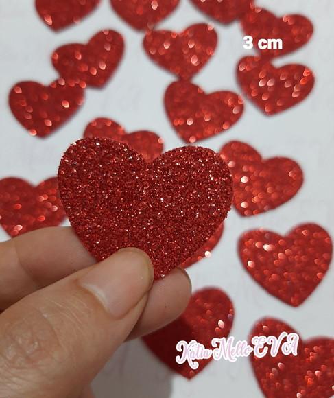 coração em eva 3 cm