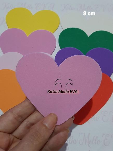 Coração em eva 8 cm