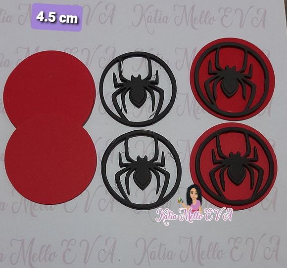 Escudo Homem Aranha Em Eva 4,5 Cm