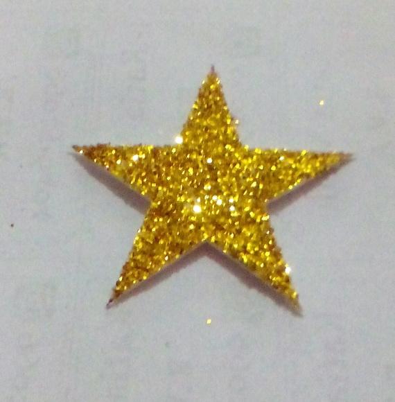 Estrela de Eva com gliter 4 cm