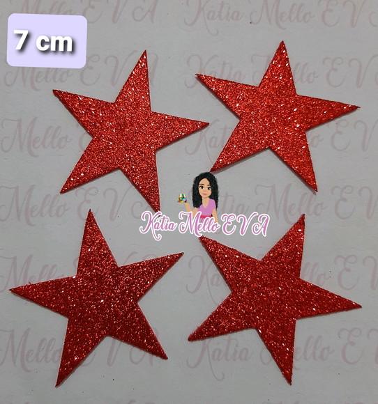 Estrela de Eva com Gliter 7 cm