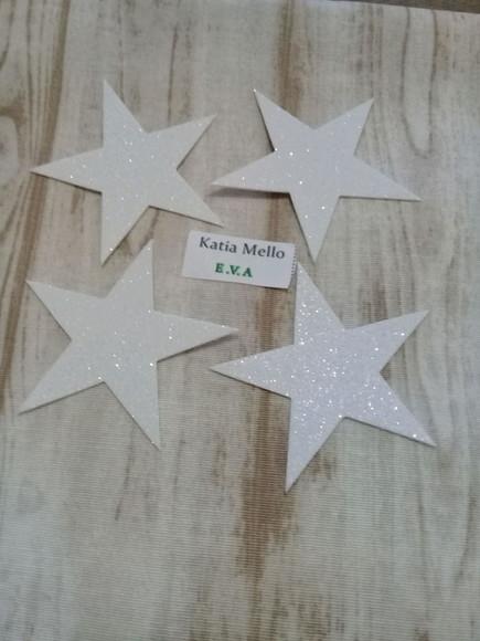 Estrela de Eva com Gliter 7 cm