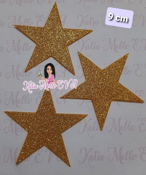 Estrela de Eva com Gliter 9 cm