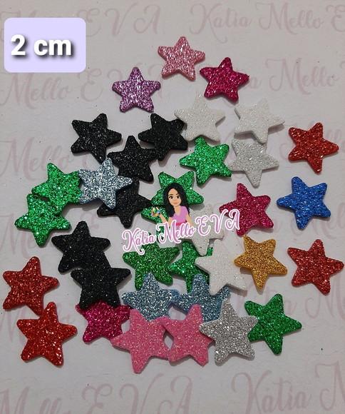 Estrelas em Eva 2 cm Sortidas