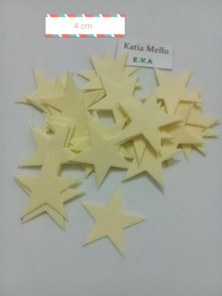 estrelas em eva 4 cm