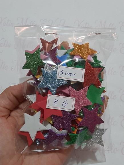 Estrelas em Eva com Gliter 3