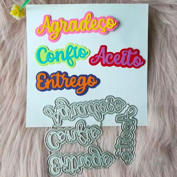 Faca 9 cm Entrego, Confio e Agradeço