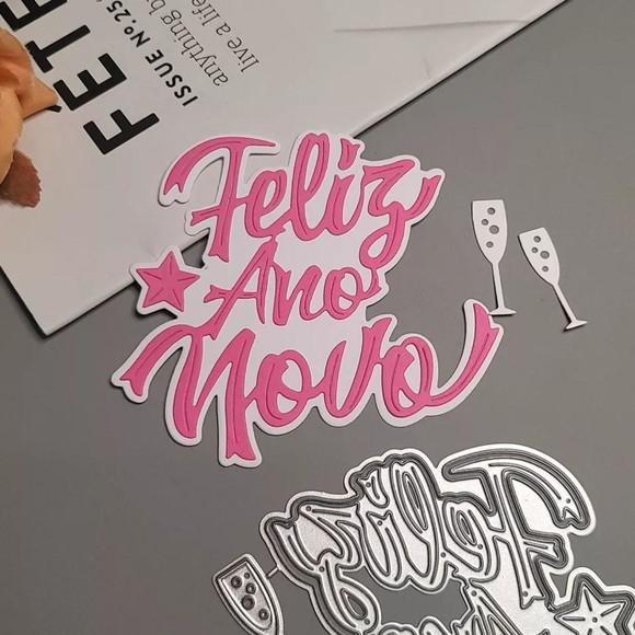 Faca 9 cm Feliz Ano Novo