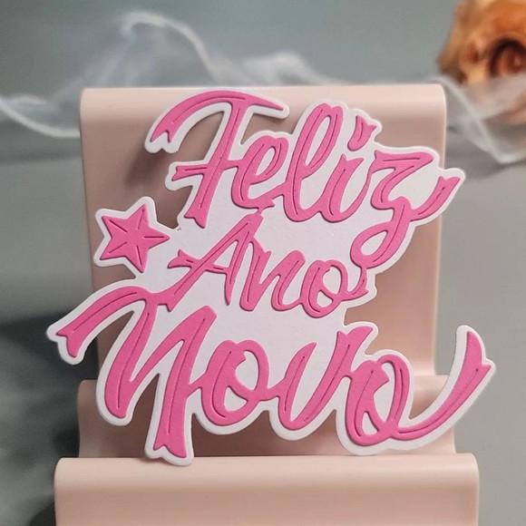 Faca 9 cm Feliz Ano Novo