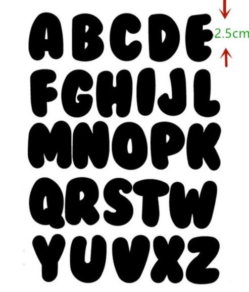 Faca Alfabeto 2 cm