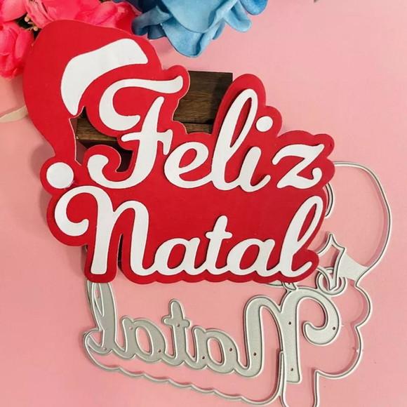 Faca de Corte 10 cm Feliz Natal